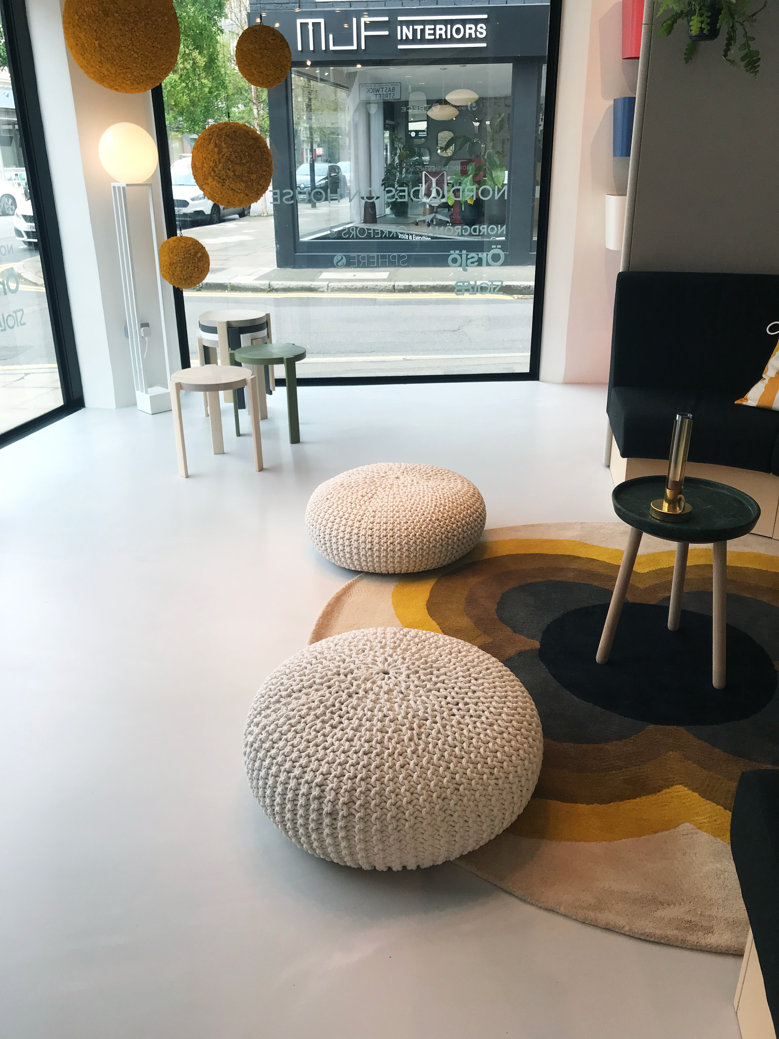 Grey Resin Floor in a Showroom for Clerkenwell Design Week