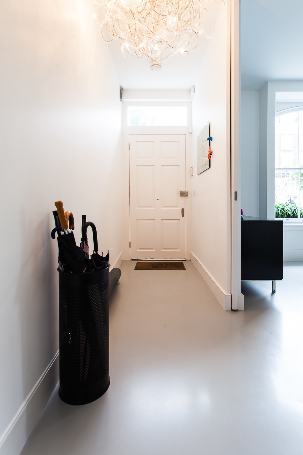 resin floor in hallway 