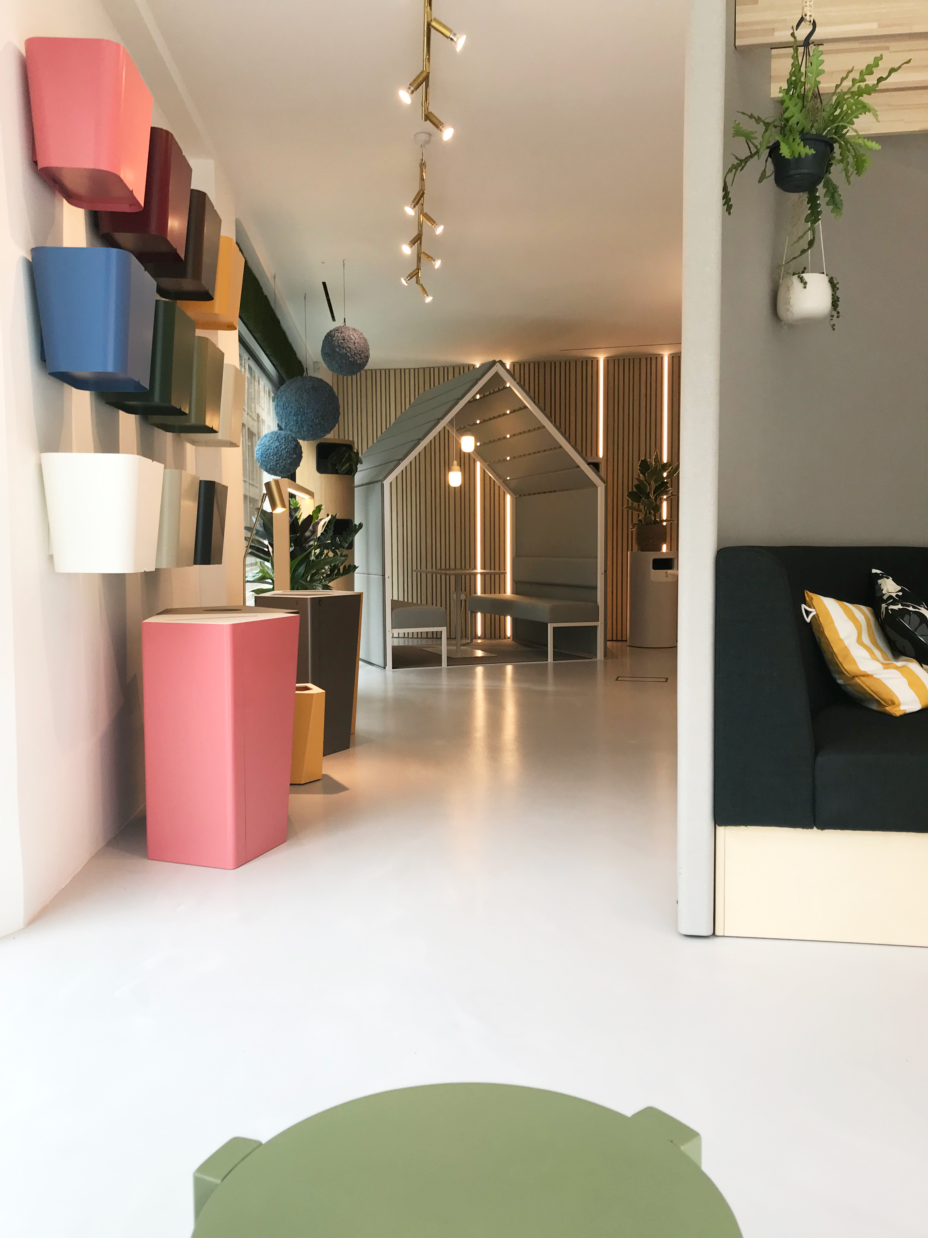 Grey Resin Floor in a Showroom for Clerkenwell Design Week