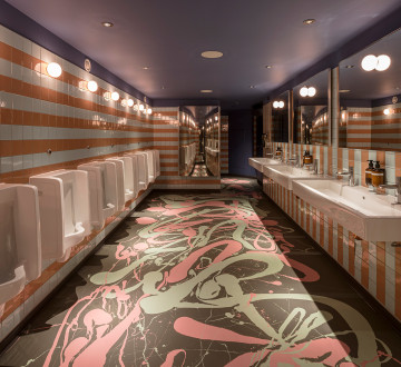 An ArtSphere Floor in a Bathroom