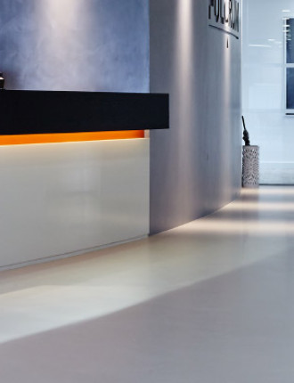 Resin floors and walls in London office