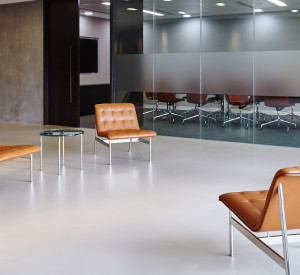 Resin floors and walls in London office