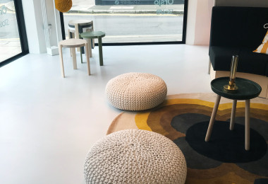 Grey Resin Floor in a Showroom for Clerkenwell Design Week